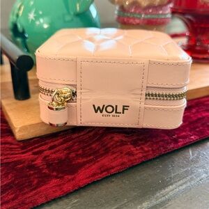 WOLF Blush Quilted Jewelry Box